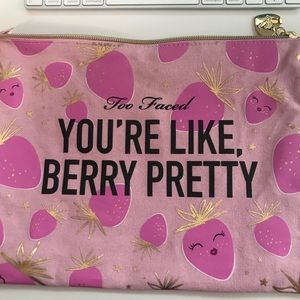Too Faced Make Up bag and Samples.